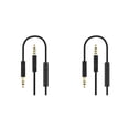 thumbnail image 1 of Tholdsy Sistema estéreo para automóvil Cable Computadora Auriculares Manos libres Llamada telefónica Control de cable Conector de 3,5 mm Cable de negro 2piezas, 1 of 5