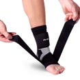 thumbnail image 1 of Pure Athlete Ultimate Ankle Support Brace – Compression Sleeve with Adjustable Straps for Extra Support – Running, Basketball, Soccer (Black - 1 Support, Medium), 1 of 4