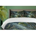 thumbnail image 2 of Ambesonne Aesthetic Duvet Cover Set, Exotic Forest of Twilight, Queen, Green Dark Night Blue, 2 of 5