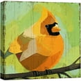 thumbnail image 3 of PixonSign Canvas Print Wall Art Geometric Style Orange & Brown Oriole Birds Wildlife Illustrations Modern Art Rustic Closeup Colorful Multicolor Ultra for Living Room, Bedroom, Office - 24"x24", 3 of 5