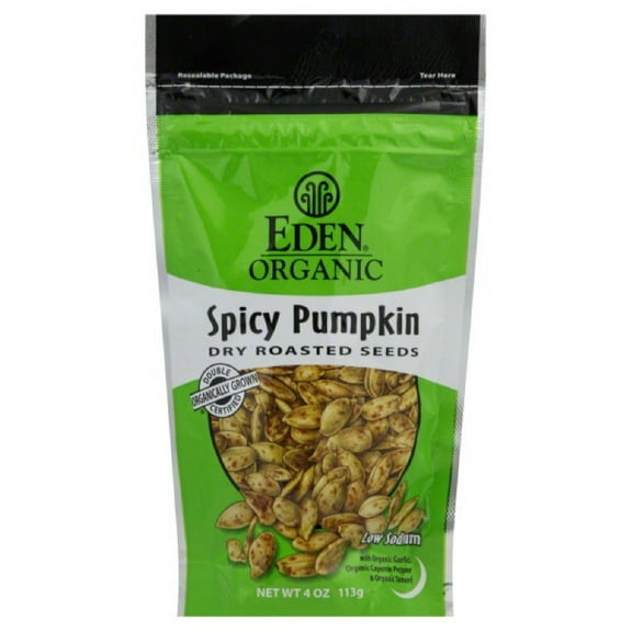 Eden Pumpkin Seeds Spicy with Tamari 4.0 OZ(Pack of 6)