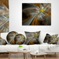 thumbnail image 4 of Designart Symmetrical Yellow Fractal Flower - Abstract Throw Pillow - 16x16, 4 of 5