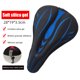 thumbnail image 1 of Funda Cojín Asiento Bicicleta Gel Espuma Acolchado Con Tira Reflectante (Negro Azul) Likrtyny paseo en bicicleta, 1 of 8