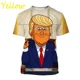 thumbnail image 3 of Camiseta de manga corta con estampado 3D de dibujos animados divertidos, camiseta deportiva de secado rápido de gran tamaño, top informal de calle, 3 of 4