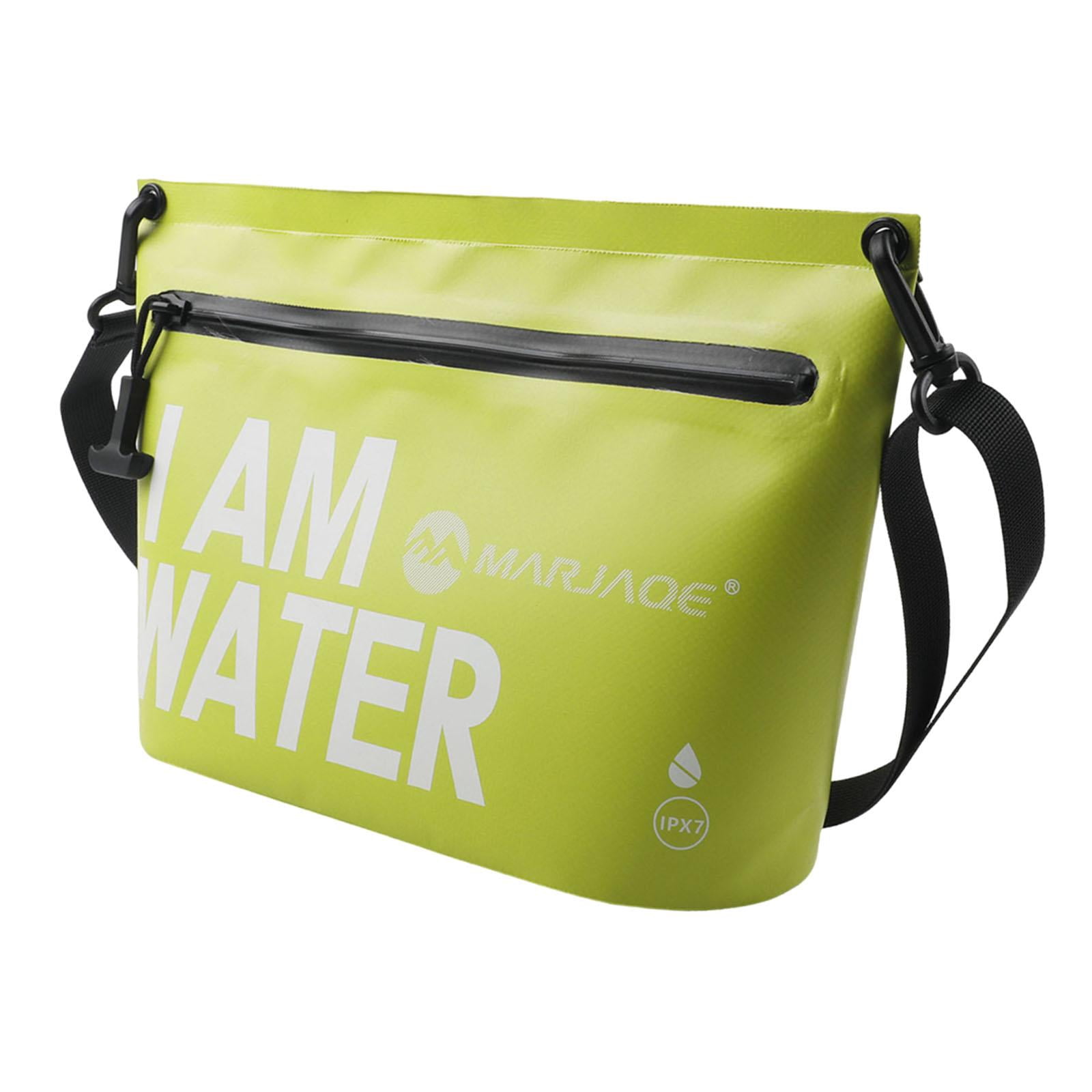 QccHieUs Waterproof Dry Bag Handbag Handle Bag with Adjustable Waist Strap Tote Pouch for Green