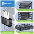 thumbnail image 3 of Organizador de papeles MINDEPOT de 4 niveles con bandeja para archivos y cajón para bolígrafos, 3 of 6