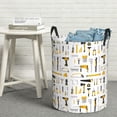 thumbnail image 6 of Fotbe Cartoon Color repair Tool Pattern Laundry Basket with Handles, Waterproof Large Laundry Hamper, Wash Bag for Corner Dorm, Rolling Laundry Basket with Handles-Medium, 6 of 6