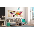 thumbnail image 2 of Tiptophomedecor Stretched Canvas World Map Art - World Map: Painted World - Stretched & Framed Ready To Hang Art, 2 of 3