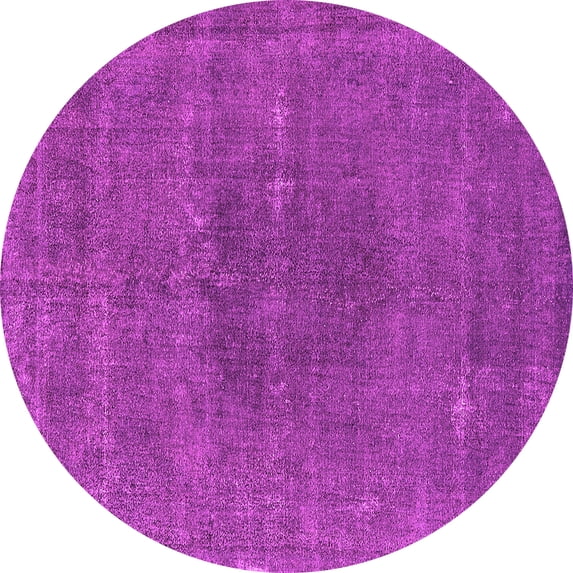 Ahgly Company Indoor Round Oriental Pink Industrial Area Rugs, 4' Round