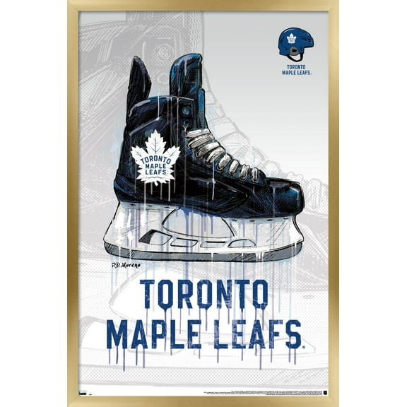 NHL Toronto Maple Leafs - Drip Skate 20 Wall Poster, 22.375" x 34", Framed