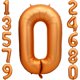 thumbnail image 1 of Globos de aluminio con números LVMOQIQIU 0-9, 40 cm, naranja, para fiestas, 1 of 6