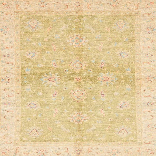 Ahgly Company Tapis d'Intérieur Lavable en Machine Carré Abstrait Marron Or, 5 Pieds Carré