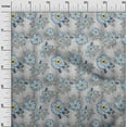 thumbnail image 2 of oneOone Georgette Viscose Off White Fabric Leaves & Floral Artistic Sewing Material Print Fabric By The Yard 42 Inch Wide, 2 of 4