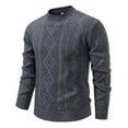 thumbnail image 2 of RMGVDSD Mens Cable Knit Sweater Casual Long Leeve Crewneck Pullover Sweaters Warm Knit Pullovers Fall Winter Thermal Soft Comfortable Sweater Knit Polo Sweaters, 2 of 4