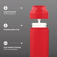 thumbnail image 3 of TAL Stainless Steel Ranger Water Bottle with Easy Sip Straw 26 fl oz, Red, 3 of 10