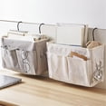 thumbnail image 2 of Organizador colgante, carga fuerte, ahorro de espacio, antideformación, junto a la cama, cesta de almacenamiento con gancho duradero para hacer, 2 of 5