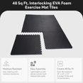 thumbnail image 4 of Signature Fitness Puzzle Estera de ejercicios con azulejos entrelazados de espuma EVA para ejercicios de MMA, gimnasia y gimnasio en casa, piso protector de 1/2 pulgadas de grosor, 48 pies cuadrados,, 4 of 5