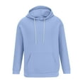 thumbnail image 4 of BXINGOHAI Mens Hooded Sweatshirts Breathable Hoodies Casual With Pockets Drawstring Pullover Shirts Basic Solid Sweatshirt Light Blue,XXL, 4 of 5