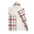 thumbnail image 3 of Safdie & Co. Couverture Jeté à Capuche Hoodzy Ultra Doux en Sherpa Réversible Carreaux Rouges, 3 of 3