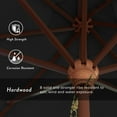 thumbnail image 3 of California Umbrella  9ft Marenti Wooden Sunbrella Patio Umbrella with Sunbrella Fabric, Base Not Included Black, 3 of 5