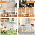 thumbnail image 5 of Freestanding retractable pet gate, four-panel folding indoor dog gate with support legs, adjustable width up to 48 inches, suitable for various doorways, puppy enclosure., 5 of 10