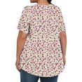 thumbnail image 6 of Plus Size Tops T-shirts for Women Tunic Short Sleeve Shirts Floral Blouses Loose Summer Tops Round Neck Summer Fashion Basic Daily Essentials L-5XL, 6 of 8