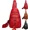 Red, variant on Leather Sling Bag For Women Waterproof Crossbody Bag Chest Bag Fashionable Small Backpack Purse For Travel Hiking