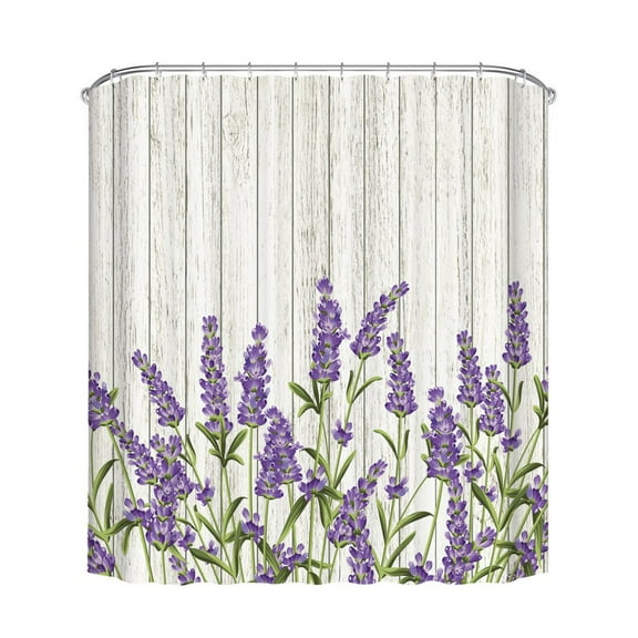 Floral Shower Curtains for Bathroom Watercolor Colorful Flower Wild Shower Curtain Purple Spring Floral Shower Curtain Nature Boho Leaf Shower Curtain