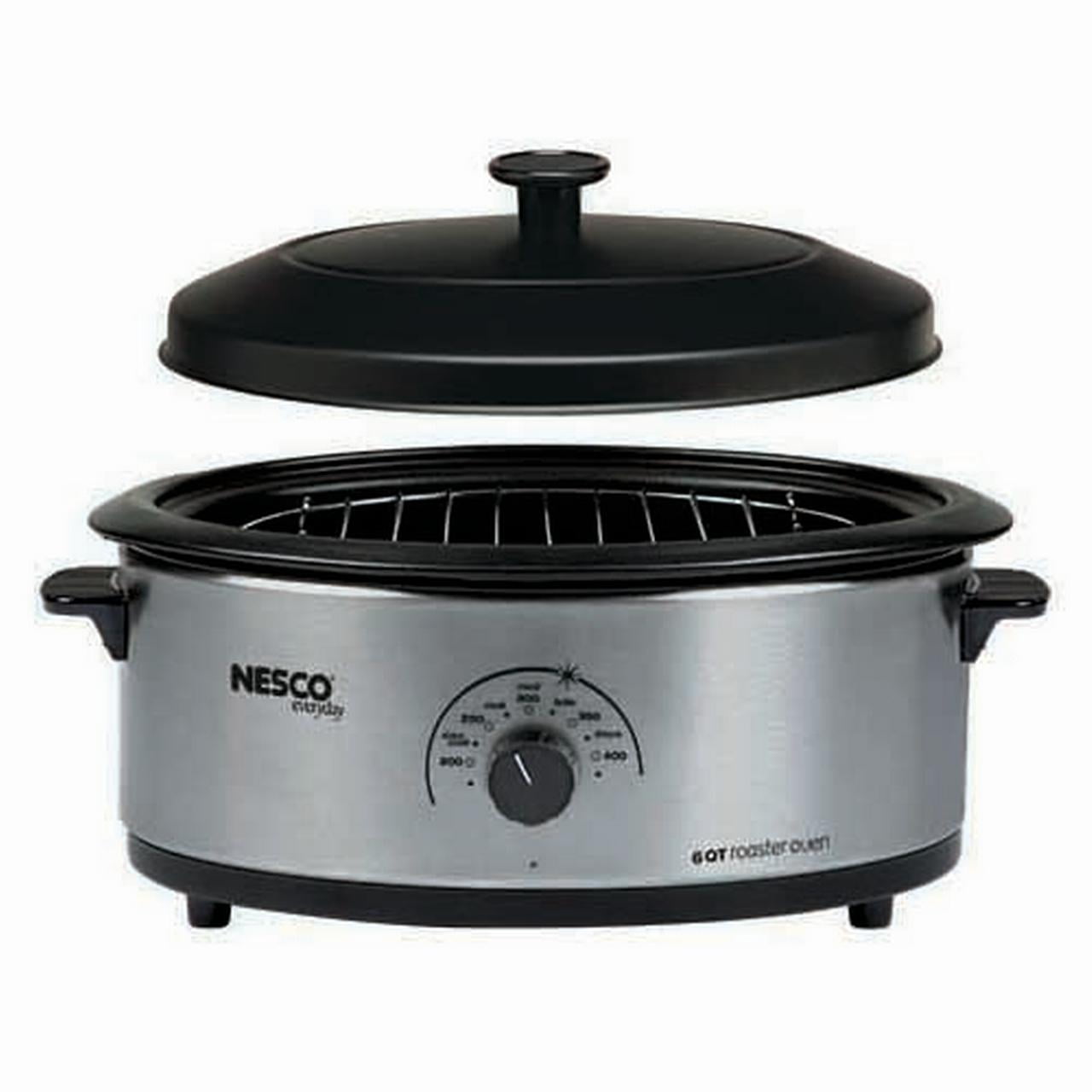 Nesco American Harvest 18 Quarts Silver Roaster Oven with Nonstick Cookwell