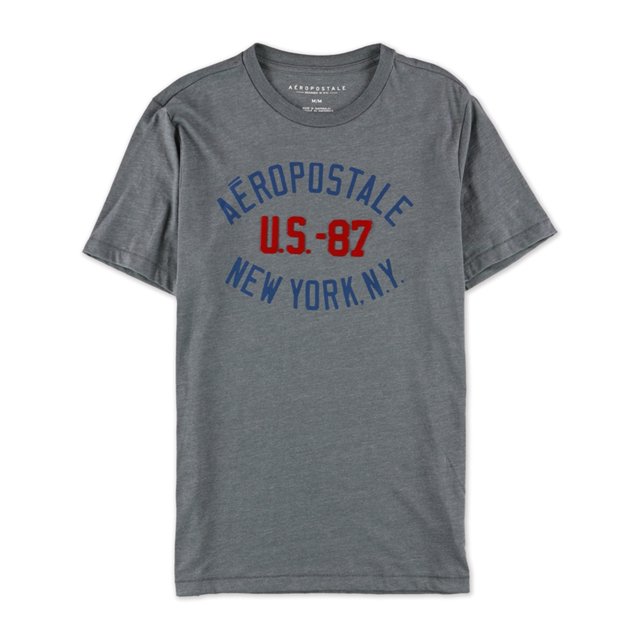 Aeropostale Mens US-87 NYC Camiseta gráfica, gris, grande Aeropostale Camiseta gráfica