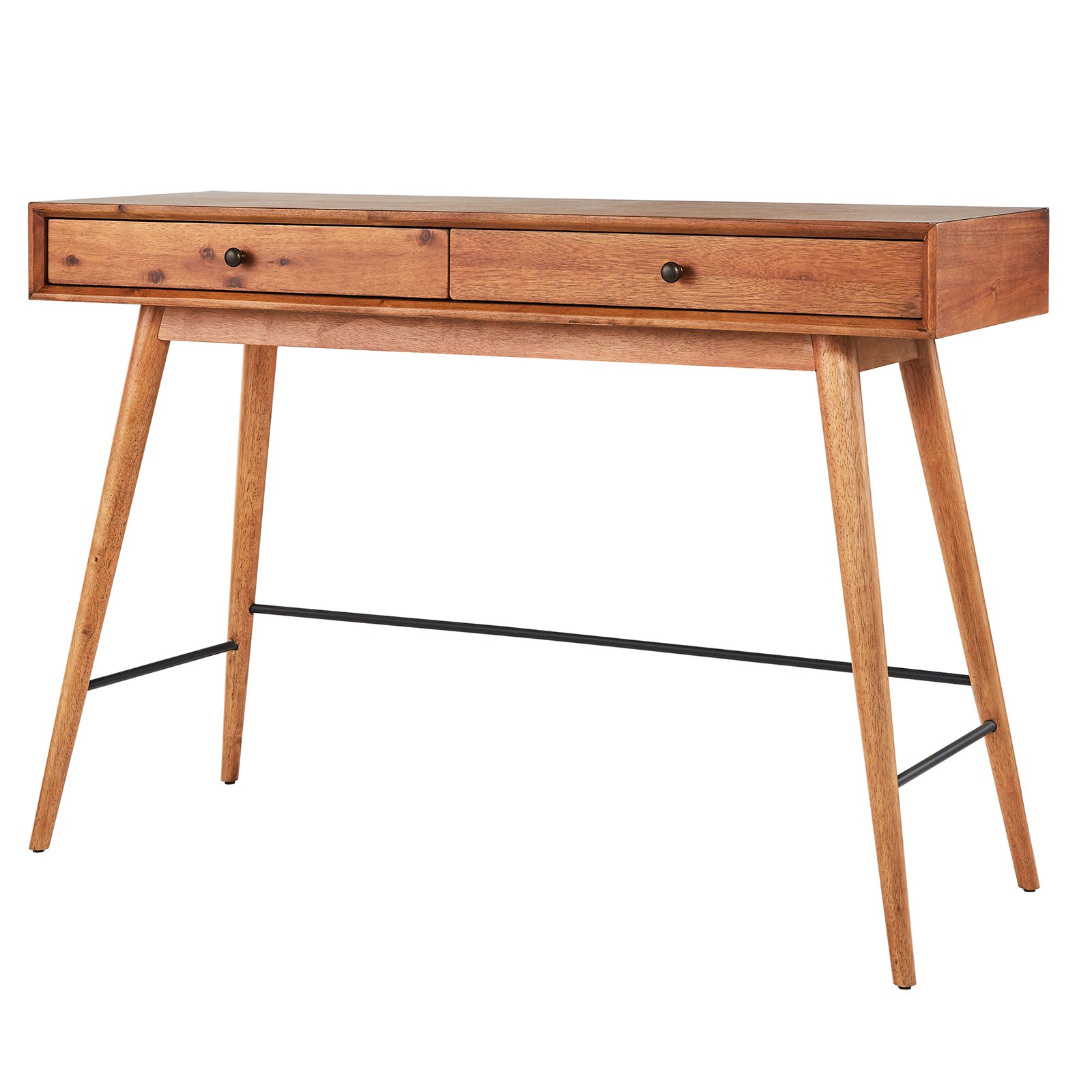 Weston Home Alcott Rectangular Wood Console Table, Natural Brown Finish