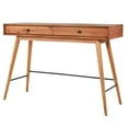 thumbnail image 5 of Weston Home Alcott Rectangular Wood Console Table, Natural Brown Finish, 5 of 5