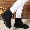 thumbnail image 3 of Winter Snow Boots for Women Anti-Skid Platform Lace up Casual Fuzzy Warm High Top Ankle Booties, 3 of 7
