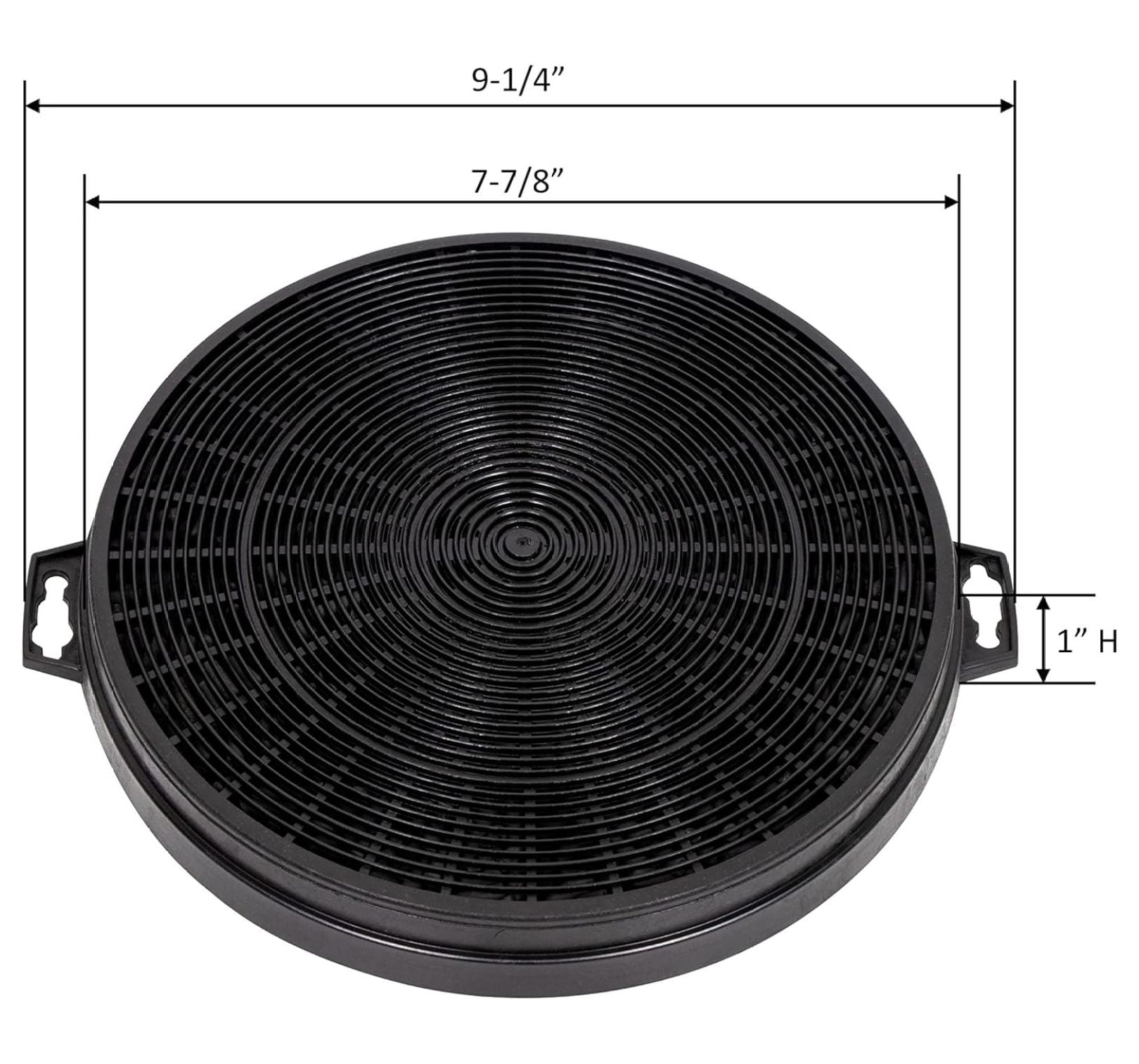 2 pcs 8" Charcoal Filter for Built-in Ductless Ventilation Range Hood