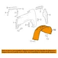 thumbnail image 3 of For 15-19 Chevy Suburban Front Splash Shield Inner Fender Liner Panel Right Side, 3 of 4