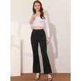 thumbnail image 2 of Pantalones Largos de Punto Liso Allegra K Negro XS, 2 of 5