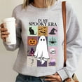 thumbnail image 6 of In My Spooky Era Halloween Graphic Sweatshirt, Ghost Print Pullover Crewneck, 6 of 6