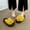 #0203-Yellow, variant on Women's Fuzzy Fluffy Furry Fur Slippers Flip Flop Open Toe Cozy House Memory Foam Sandals Slides Soft Flat Comfy Anti-Slip Spa Indoor Outdoor Slip on Gift