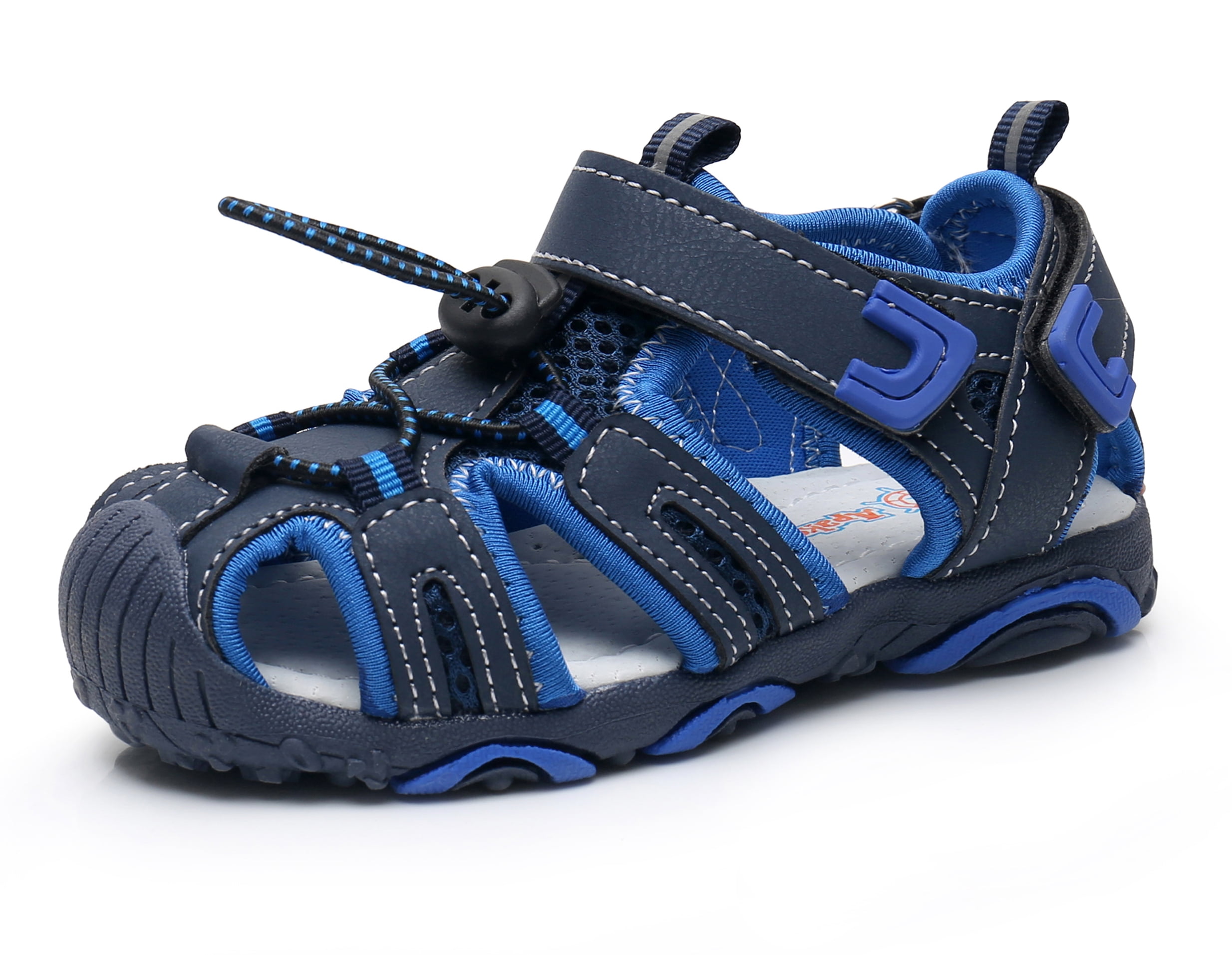 Apakowa Kids Boys Outdoor Athletic Sport Closed-Toe Sandals Boys Breathable Mesh Water Sandals Shoes Toddler/Little Kid 