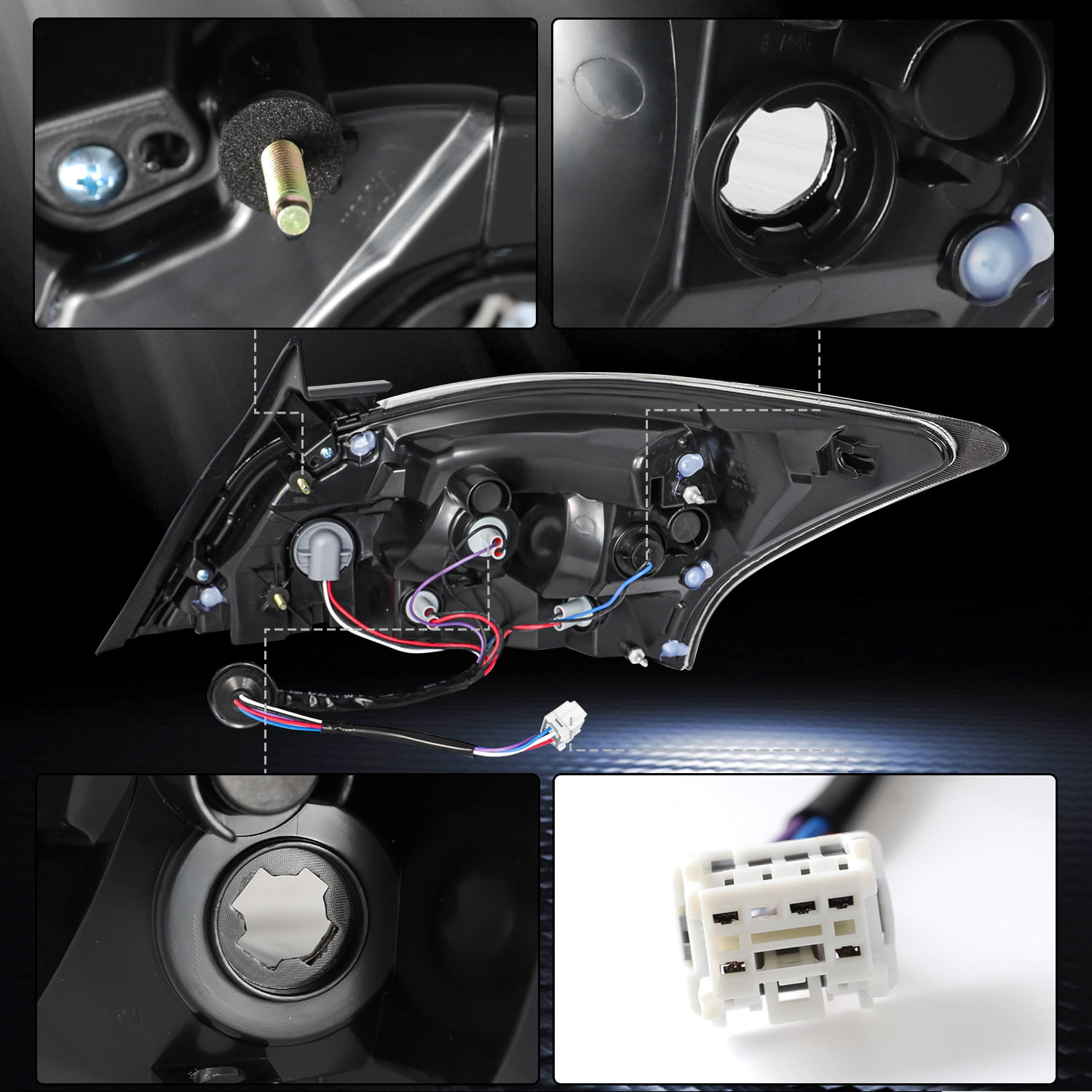 For 2012-2014 Nissan Maxima Left Driver Side Rear Outer Tail Light Lamp w/Bulbs