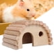thumbnail image 3 of Cama de madera con forma de arco para hámster, Animal PEQUEÑO, casa cálida, nido para hámster, juguete de madera, 3 of 8