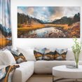 thumbnail image 1 of Rocky Lake Sunset Panorama, 1 of 1