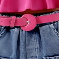 thumbnail image 5 of DuoJiaJ Kids Girls Summer Solid Color Suspender Top With Ruffles Denim Shorts 2PC Children's Suit Spring Floral Girls Matching Sets Size 2-3 Years, 5 of 5
