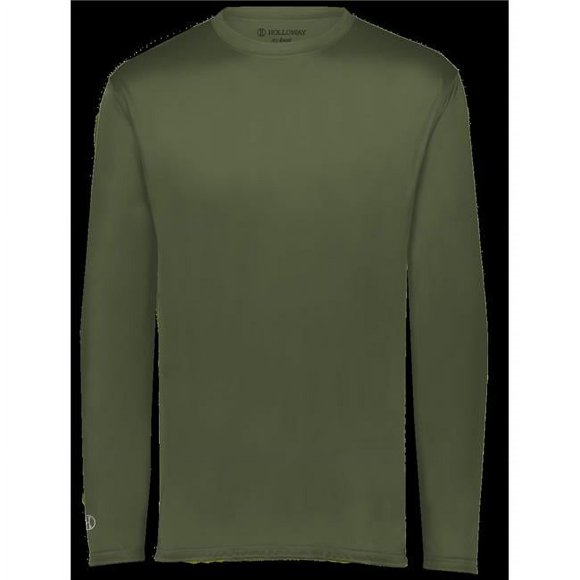 Holloway 222822.039.L T-Shirt à Manches Longues pour Adulte, Olive - Large