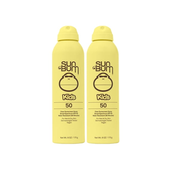 Spray de protección solar Sun Bum Kids SPF 50, transparente, 177 ml (paquete de 2)