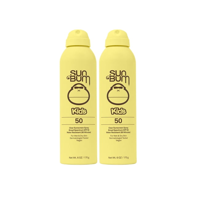 Spray de protección solar Sun Bum Kids SPF 50, transparente, 177 ml (paquete de 2)