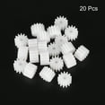 thumbnail image 3 of Uxcell 20 Pcs 0.2" Engranajes de Plástico 13 Dientes Modelo de Engranaje de Motor Plástico 132A Engranaje de Reducción para Modelo de Coche RC Robot de Bricolaje (Blanco, Módulo 0.5), 3 of 7