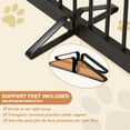 thumbnail image 3 of HLR Freestanding Pet Gate for Dogs, Foldable Wooden Dog Gate, Indoor Dog Gate for Stairs, Doorways, Step Over Pet Puppy Safety Fence with Support Feet, 32" Height 4 Panels, Dark Brown, 3 of 8