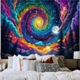 thumbnail image 2 of Galaxy Tapestry for Bedroom Trippy Starry Night Tapestries Magical Forest Trees Mountain Tapestry Wall Hanging,60Wx50H, 2 of 4