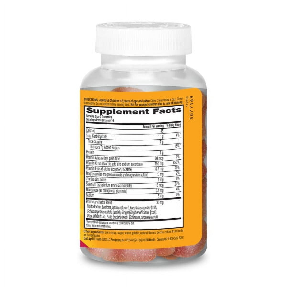 Airborne Mixed Berry Flavored Gummies - 1000mg of Vitamin C and Minerals & Herbs Immune Support, 42 count